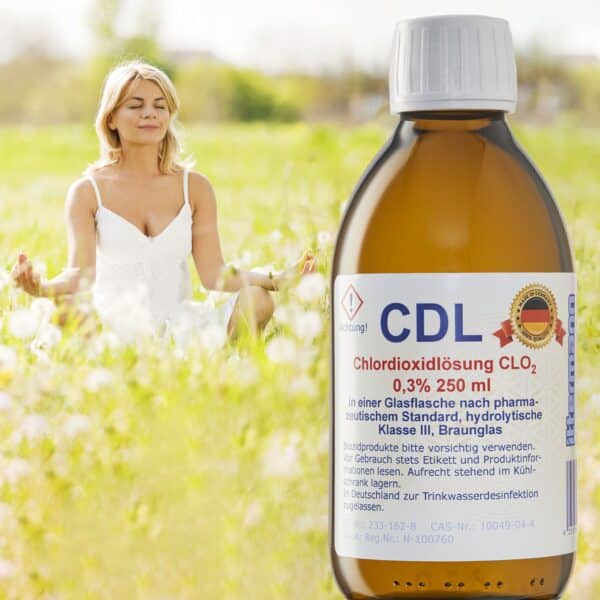 Ittermann CDL Chlordioxidlösung 0,3% 250ml Frau im Gras