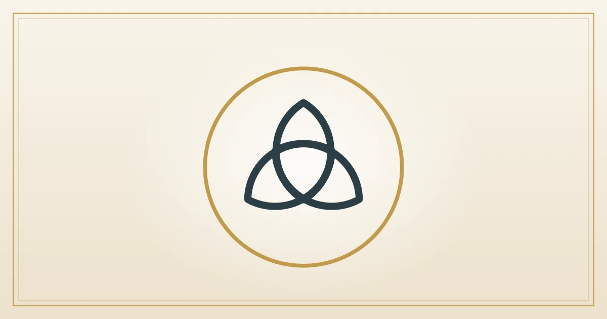 Triquetra-Knoten als Symbol keltischer Schutztraditionen, Grafik